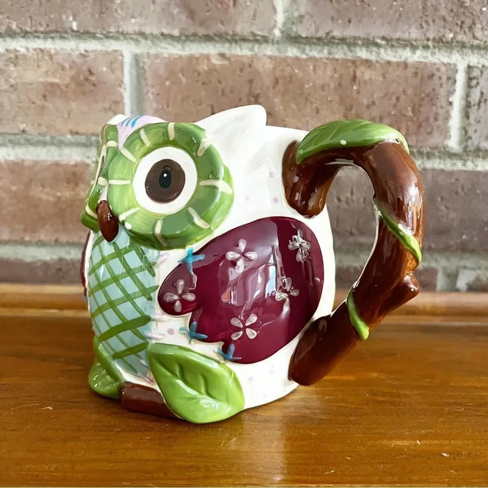 Pier 1 Imports Olli Owl 3D Coffee Mug Hand Painted